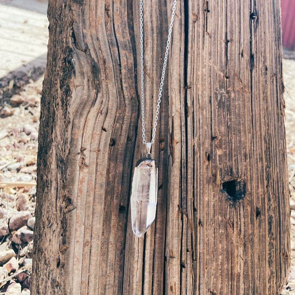 Faux crystal necklace